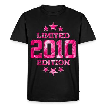 ÉDITION LIMITÉE 2010 16E ANNIVERSAIRE - T-shirt Premium bio Homme - noir - Devant - Nico (187cm)