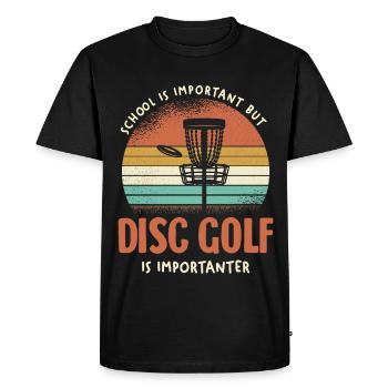 Le disc golf rétro est important - T-shirt Premium bio Homme - noir - Devant - Nico (187cm)