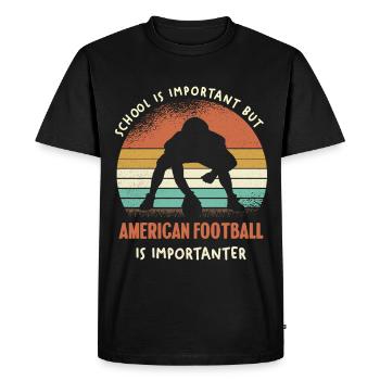 Contraste de football rétro - T-shirt Premium bio Homme - noir - Devant - Nico (187cm)