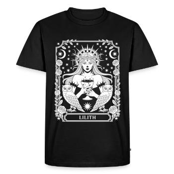 Lilith Lune Étoile Encadrement - T-shirt Premium bio Homme - noir - Devant - Nico (187cm)