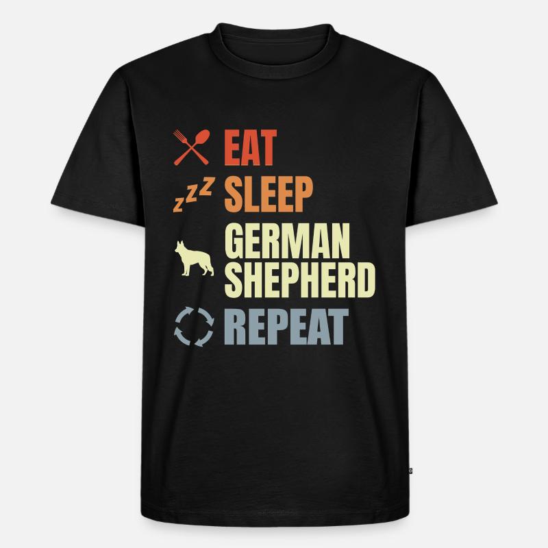 Schäferhund Routine - Männer Premium Bio T-Shirt - Schwarz