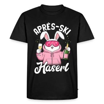 Lapin d’après-ski - T-shirt Premium bio Homme - noir - Devant - Nico (187cm)