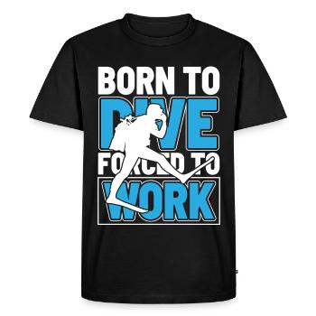 Né pour plonger - T-shirt Premium bio Homme - noir - Devant - Nico (187cm)