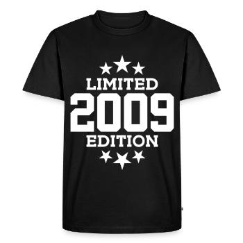 ÉDITION LIMITÉE 2009 17E ANNIVERSAIRE - T-shirt Premium bio Homme - noir - Devant - Nico (187cm)