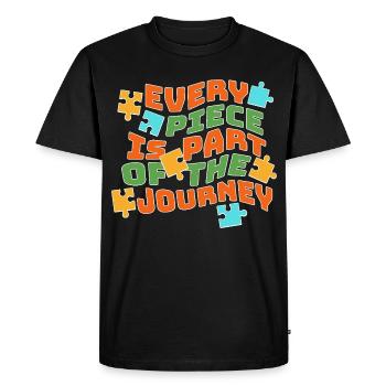Autism Team: Strong Together - Men's Premium Organic T-Shirt - black - Front - Nico (187cm)