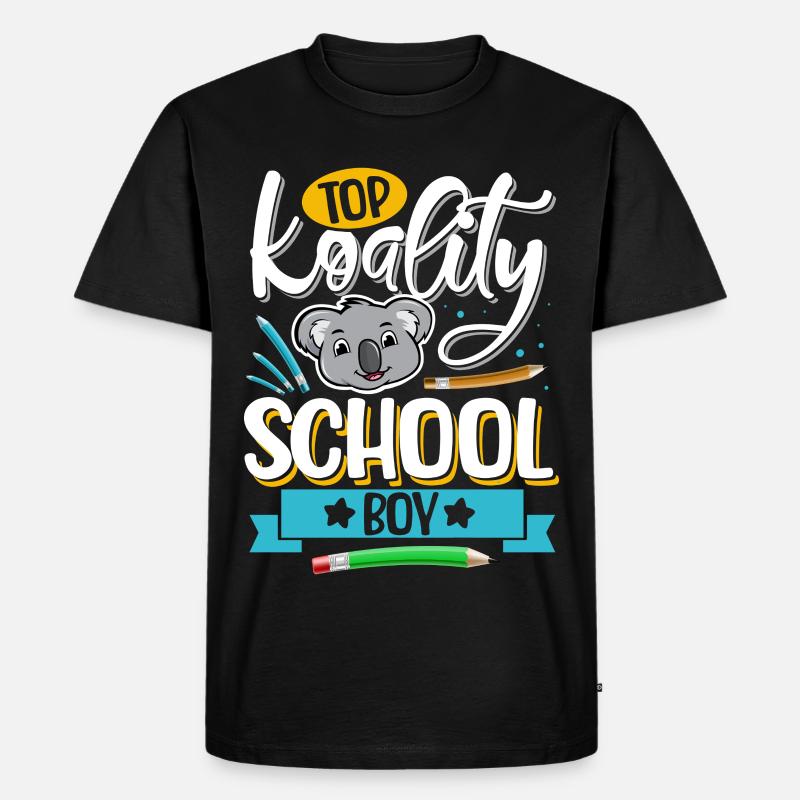 Schule Koala - Männer Premium Bio T-Shirt - Schwarz