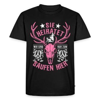 Bachelorette Party - She's getting married - Men's Premium Organic T-Shirt - black - Front - Nico (187cm)