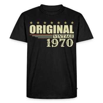 Anniversaire de 1970 - 1970 - T-shirt Premium bio Homme - noir - Devant - Nico (187cm)