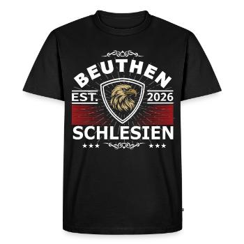 Bytom Silesia Design – Heritage & Pride - Men's Premium Organic T-Shirt - black - Front - Nico (187cm)