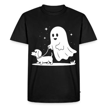 Ghost Dog Night Friend - Men's Premium Organic T-Shirt - black - Front - Nico (187cm)