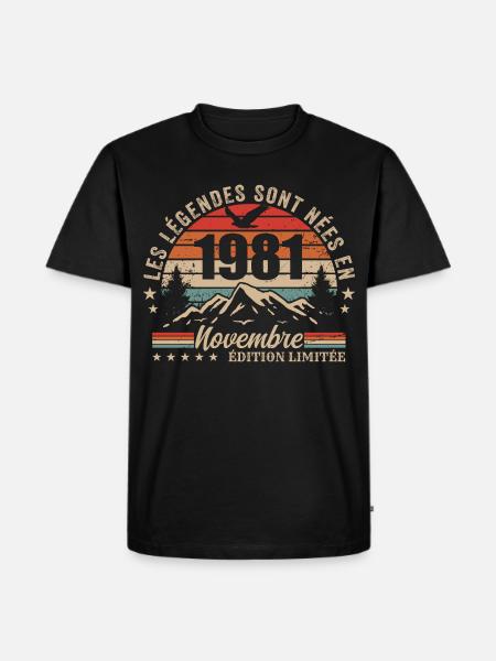 Awesome since November 1981 | November 1981 - Men's Premium Organic T-Shirt - black