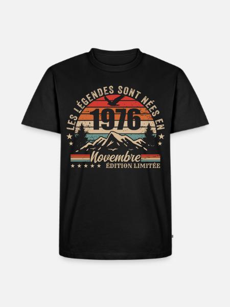 Awesome since November 1976 | November 1976 - Men's Premium Organic T-Shirt - black