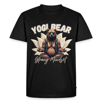 Yogi Bear – Strong Mindset | Spiritueller Bär - T-shirt Premium bio Homme - noir - Devant - Nico (187cm)