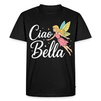 Ciao Bella - T-shirt Premium bio Homme - noir - Devant - Nico (187cm)