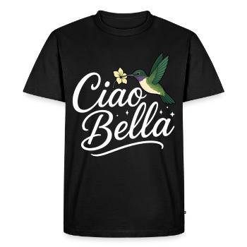 Ciao Bella - T-shirt Premium bio Homme - noir - Devant - Nico (187cm)