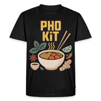 Mélange de kit Pho - T-shirt Premium bio Homme - noir - Devant - Nico (187cm)
