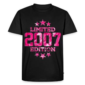ÉDITION LIMITÉE 2007 19E ANNIVERSAIRE - T-shirt Premium bio Homme - noir - Devant - Nico (187cm)
