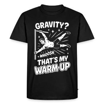 Entraînement de gymnastique callisthénique Gravity - T-shirt Premium bio Homme - noir - Devant - Nico (187cm)