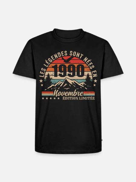 Awesome since November 1990 | November 1990 - Men's Premium Organic T-Shirt - black