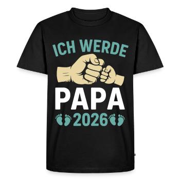 Father-to-be I WILL BE A DAD 2026 Funny - Men's Premium Organic T-Shirt - black - Front - Nico (187cm)