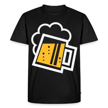Bavarian beer mug (beer / beer mug / R /// 2C) - Men's Premium Organic T-Shirt - black - Front - Nico (187cm)