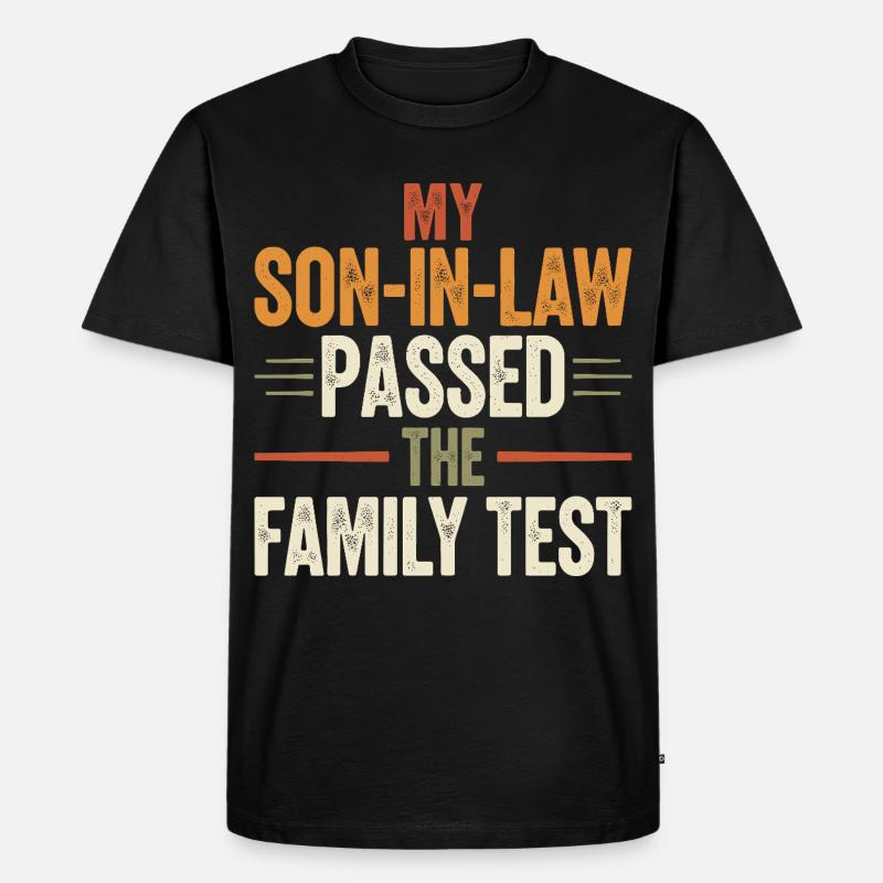 Schwiegermutter Lustiger Schwiegervater - Männer Premium Bio T-Shirt - Schwarz