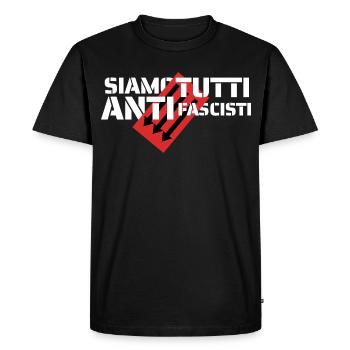 Siamo Tutti Antifascisti | Déclaration politique - T-shirt Premium bio Homme - noir - Devant - Nico (187cm)