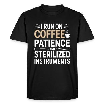 Équipe de soins bucco-dentaires Infirmière dentaire - T-shirt Premium bio Homme - noir - Devant - Nico (187cm)