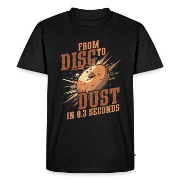 Tir au pigeon d’argile du disque à la poussière - T-shirt Premium bio Homme - noir - Devant - Nico (187cm)