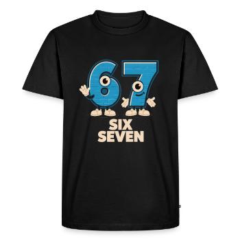 6 7 Six Seven Memes – Aura Points Kids Gaming - Men's Premium Organic T-Shirt - black - Front - Nico (187cm)