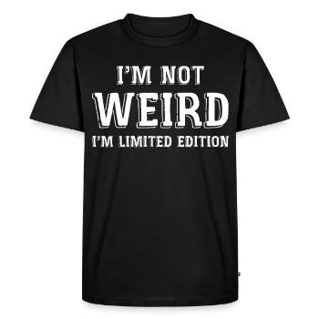 I'm not weird, I'm limited edition - Men's Premium Organic T-Shirt - black - Front - Nico (187cm)