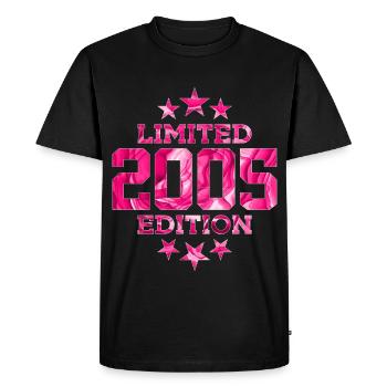 ÉDITION LIMITÉE 21E ANNIVERSAIRE 2005 - T-shirt Premium bio Homme - noir - Devant - Nico (187cm)