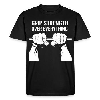 Force de préhension sur tout Gymnase suédoise - T-shirt Premium bio Homme - noir - Devant - Nico (187cm)