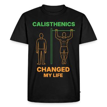 La gymnastique suédoise a changé ma vie Fitness Gym Workout - T-shirt Premium bio Homme - noir - Devant - Nico (187cm)