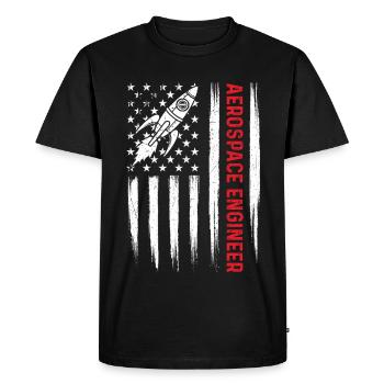 Ingénieur aérospatial Simple Gras STEM Fierté Citation - T-shirt Premium bio Homme - noir - Devant - Nico (187cm)