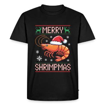Joyeux Noël Moche Crevettes - T-shirt Premium bio Homme - noir - Devant - Nico (187cm)