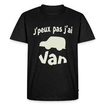 J'peux pas j'ai Van - T-shirt Premium bio Homme - noir - Devant - Nico (187cm)