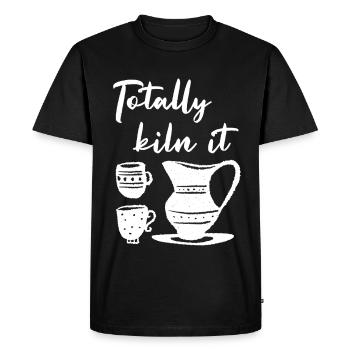 Totally bin it coffee kitchen illustration - Men's Premium Organic T-Shirt - black - Front - Nico (187cm)