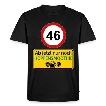 46 From now on only hop smoothie - Men's Premium Organic T-Shirt - black - Front - Nico (187cm)