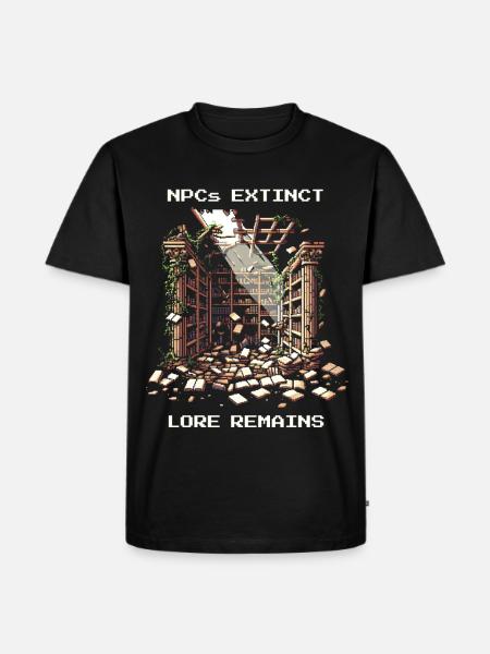NPCs gone, lore stays | Post-apocalyptic - Men's Premium Organic T-Shirt - black