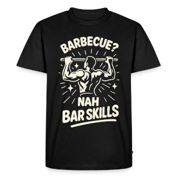Barbecue no Bar Compétences Gymnastique suédoise Gym Entraînement - T-shirt Premium bio Homme - noir - Devant - Nico (187cm)
