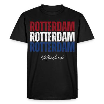 Rotterdam, Pays-Bas, fierté néerlandaise - T-shirt Premium bio Homme - noir - Devant - Nico (187cm)
