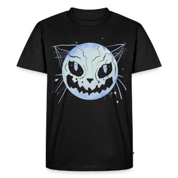 Chats Zombie Lune - T-shirt Premium bio Homme - noir - Devant - Nico (187cm)