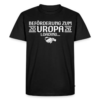 Great-grandpa 2026 loading pregnancy announcement - Men's Premium Organic T-Shirt - black - Front - Nico (187cm)