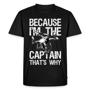 As a captain, you don't have to explain your decis - Men's Premium Organic T-Shirt - black - Front - Nico (187cm)