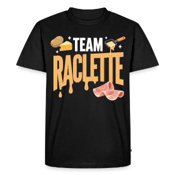Team Raclette Funny Mountain Winter Gift - Men's Premium Organic T-Shirt - black - Front - Nico (187cm)