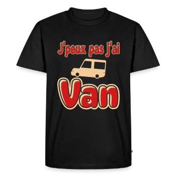 J'peux pas j'ai Van - T-shirt Premium bio Homme - noir - Devant - Nico (187cm)