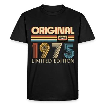 50. Geburtstag 50 Jahre Original 1975 - Men's Premium Organic T-Shirt - black - Front - Nico (187cm)