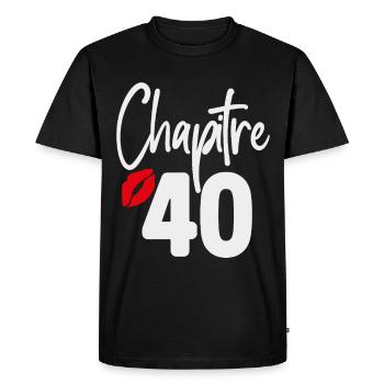 Chapter 40 Birthday Gift Woman 40 Years - Men's Premium Organic T-Shirt - black - Front - Nico (187cm)