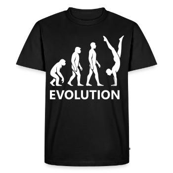 Evolution Calisthenics Fitness Gym Training - Men's Premium Organic T-Shirt - black - Front - Nico (187cm)